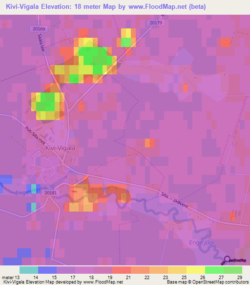 Kivi-Vigala,Estonia Elevation Map