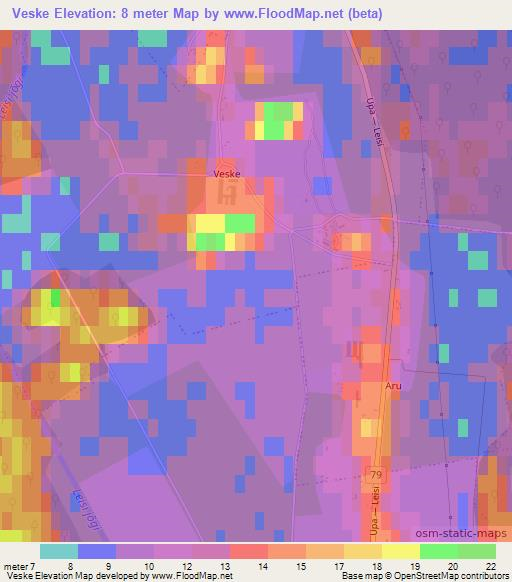 Veske,Estonia Elevation Map