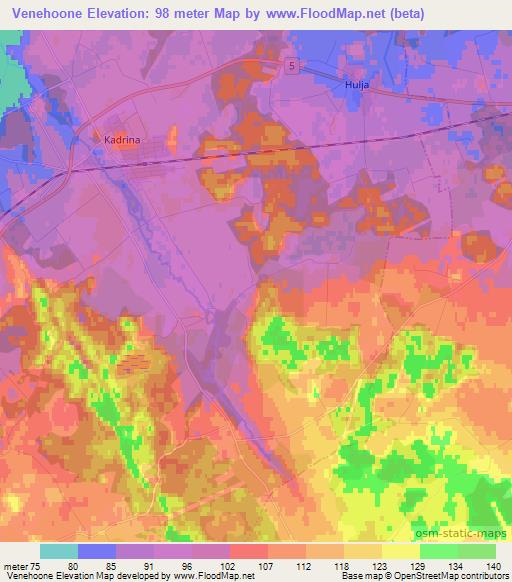 Venehoone,Estonia Elevation Map