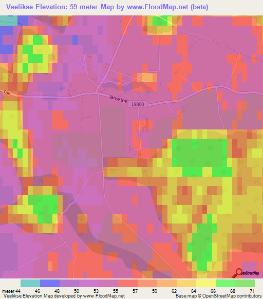 Veelikse,Estonia Elevation Map
