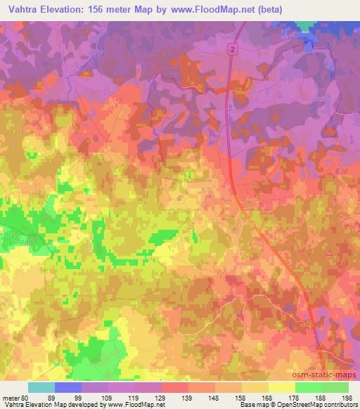 Vahtra,Estonia Elevation Map
