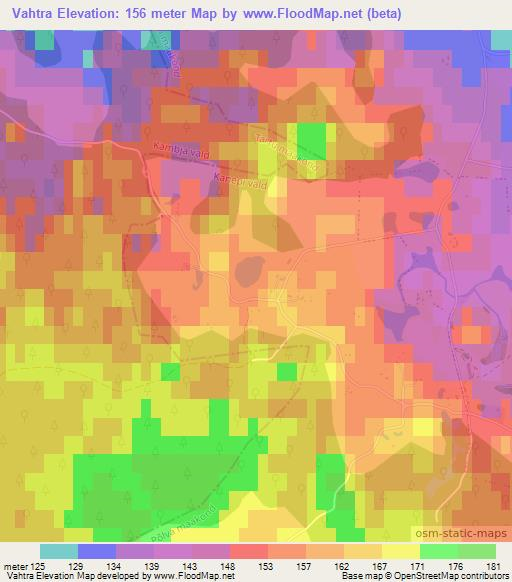 Vahtra,Estonia Elevation Map