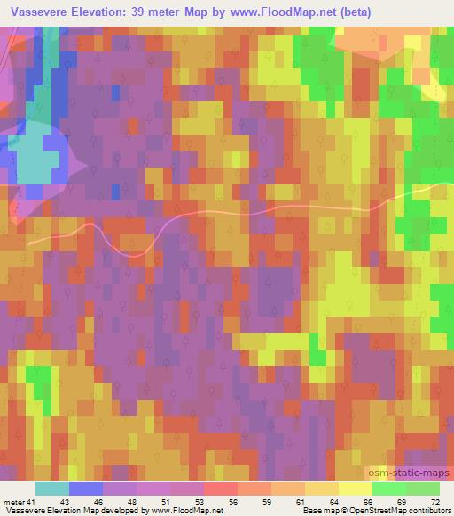 Vassevere,Estonia Elevation Map