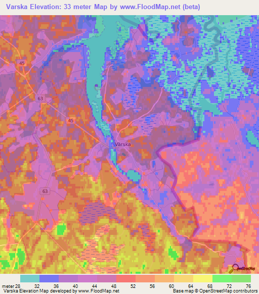 Varska,Estonia Elevation Map