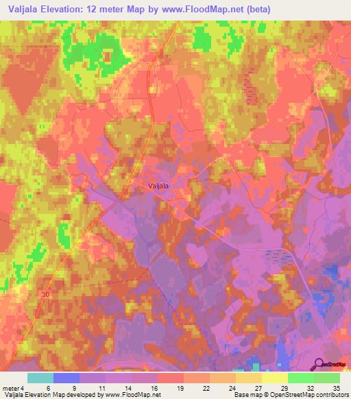 Valjala,Estonia Elevation Map