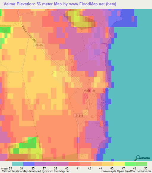 Valma,Estonia Elevation Map