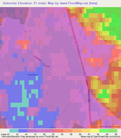 Vaimoisa,Estonia Elevation Map