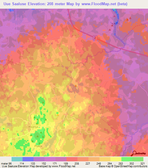 Uue Saaluse,Estonia Elevation Map