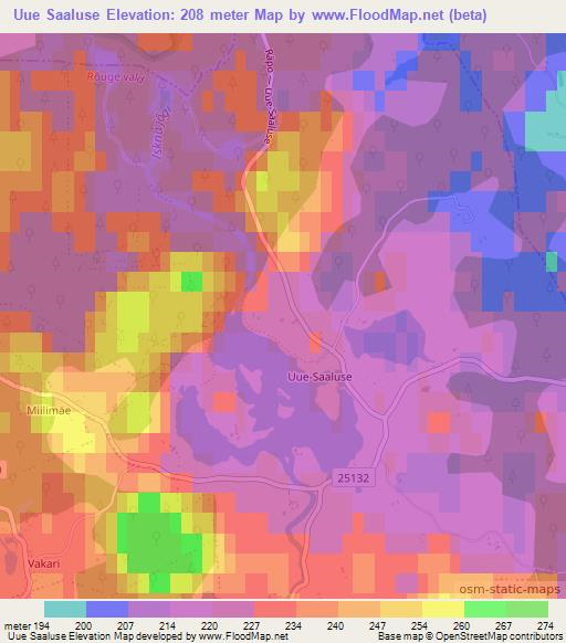 Uue Saaluse,Estonia Elevation Map