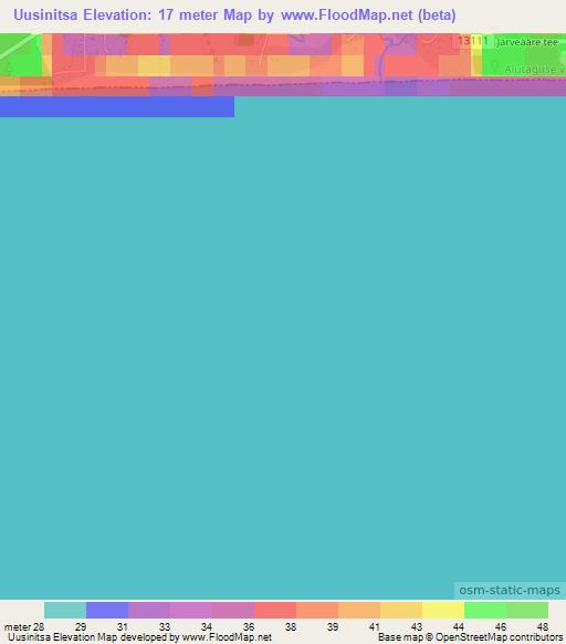 Uusinitsa,Estonia Elevation Map