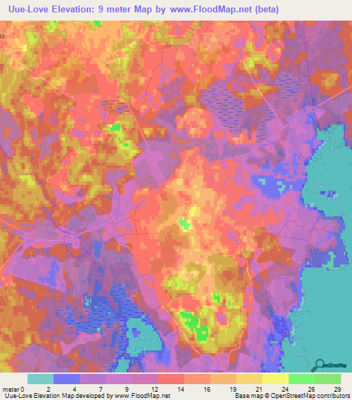 Uue-Love,Estonia Elevation Map