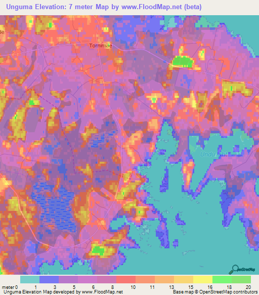 Unguma,Estonia Elevation Map