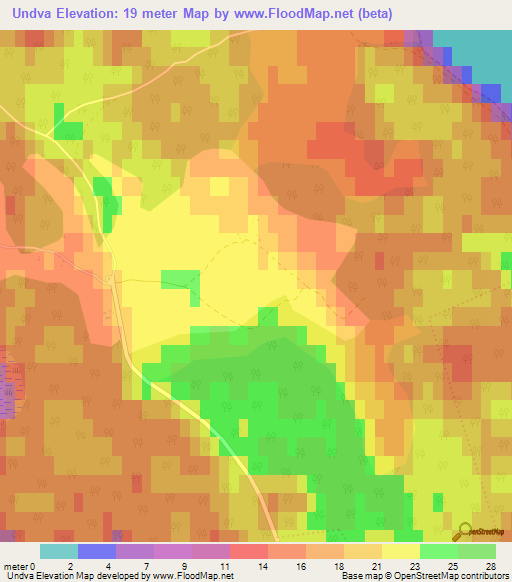 Undva,Estonia Elevation Map