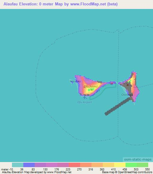 Alaufau,American Samoa Elevation Map
