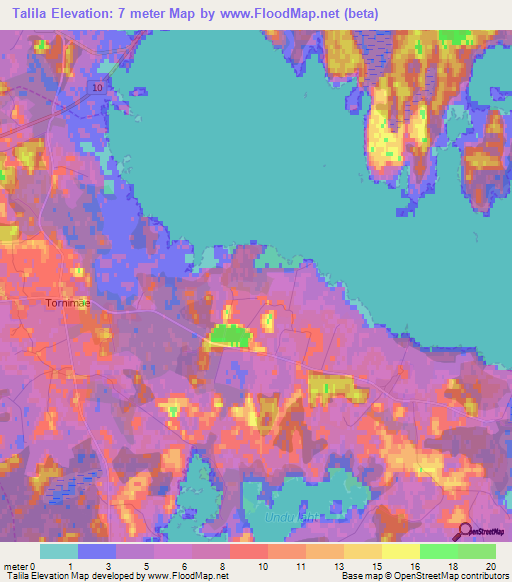 Talila,Estonia Elevation Map