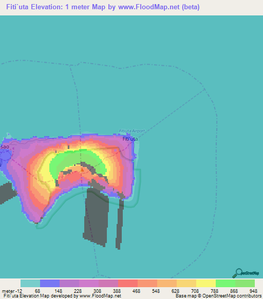 Fiti`uta,American Samoa Elevation Map
