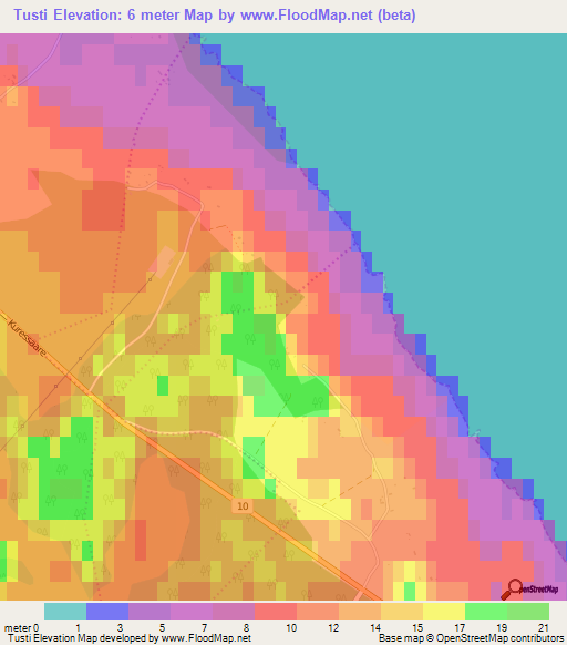 Tusti,Estonia Elevation Map