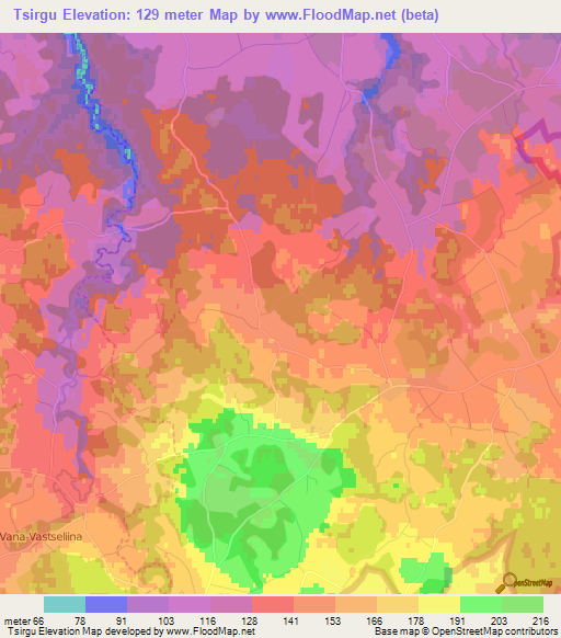 Tsirgu,Estonia Elevation Map