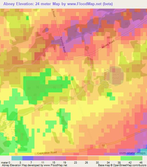 Abney,Canada Elevation Map