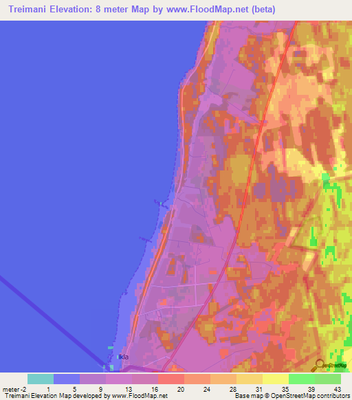 Treimani,Estonia Elevation Map