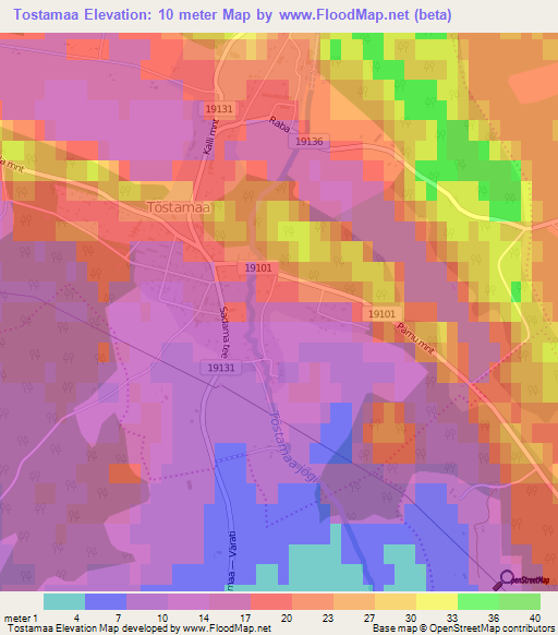 Tostamaa,Estonia Elevation Map