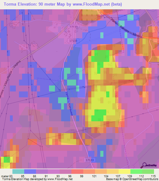 Torma,Estonia Elevation Map