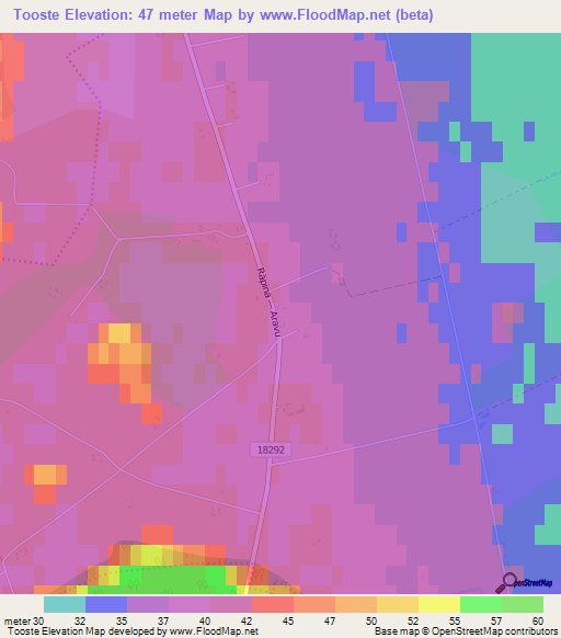 Tooste,Estonia Elevation Map