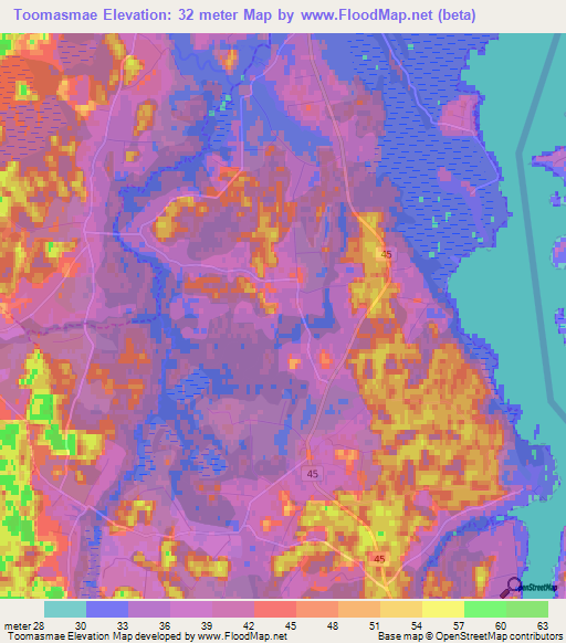 Toomasmae,Estonia Elevation Map
