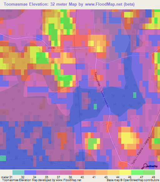 Toomasmae,Estonia Elevation Map