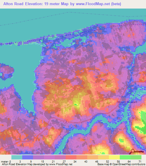 Afton Road,Canada Elevation Map