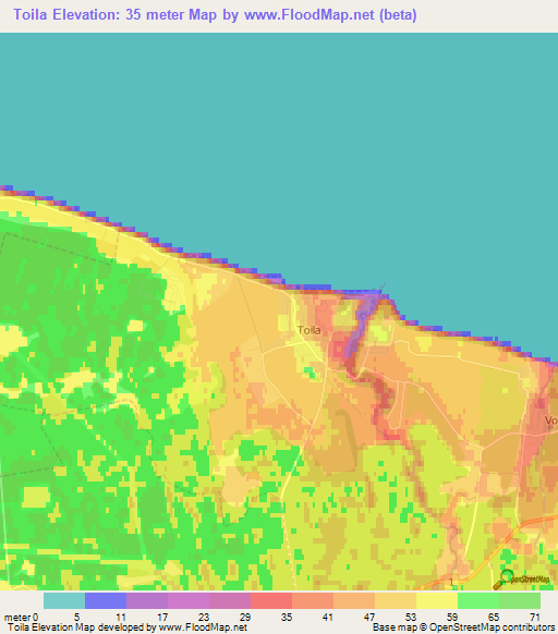 Toila,Estonia Elevation Map