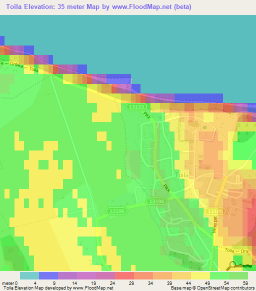 Toila,Estonia Elevation Map