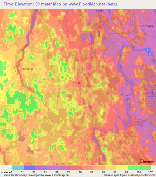 Timo,Estonia Elevation Map