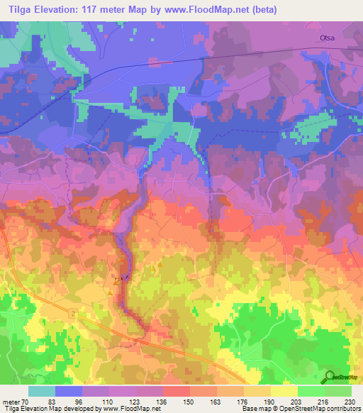 Tilga,Estonia Elevation Map