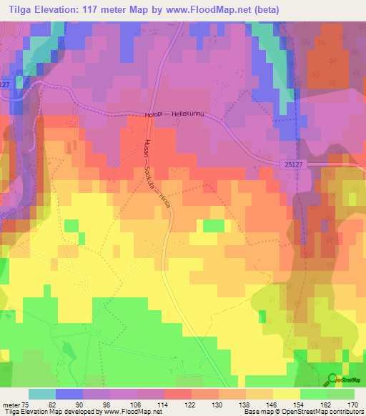 Tilga,Estonia Elevation Map