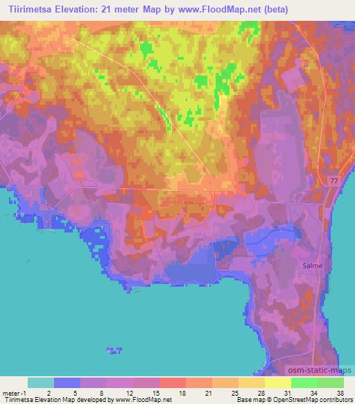 Tiirimetsa,Estonia Elevation Map