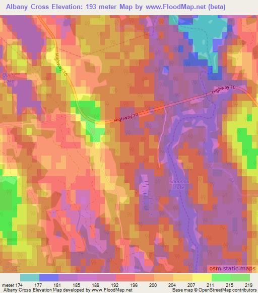Albany Cross,Canada Elevation Map