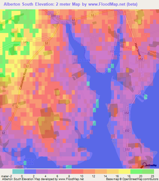Alberton South,Canada Elevation Map