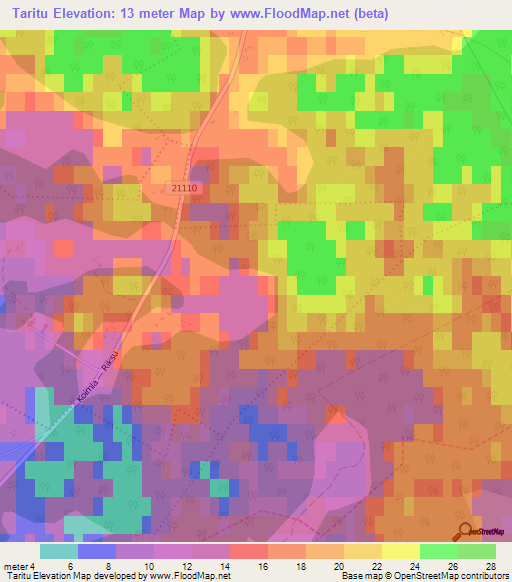 Taritu,Estonia Elevation Map