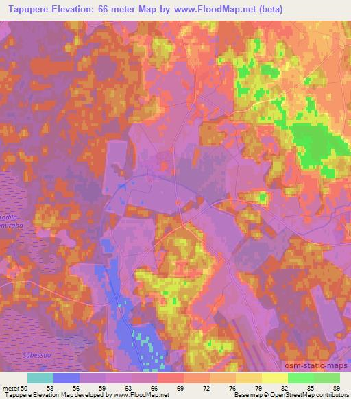 Tapupere,Estonia Elevation Map