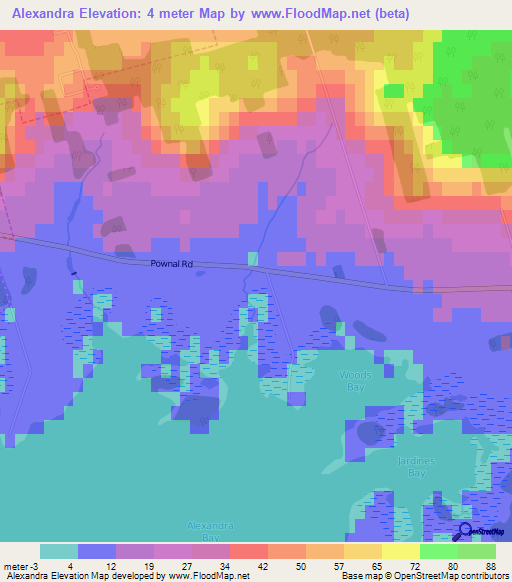 Alexandra,Canada Elevation Map