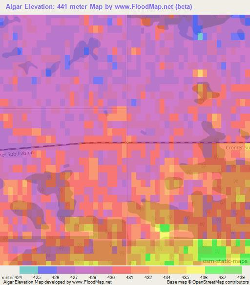 Algar,Canada Elevation Map