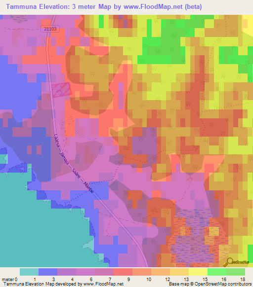 Tammuna,Estonia Elevation Map