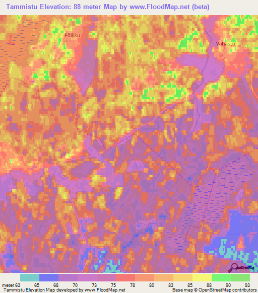 Tammistu,Estonia Elevation Map