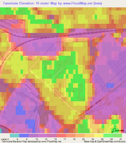 Tammiste,Estonia Elevation Map