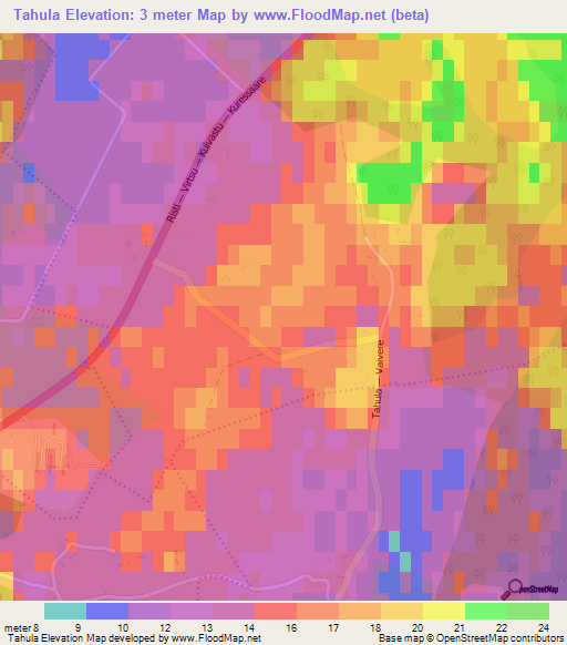 Tahula,Estonia Elevation Map
