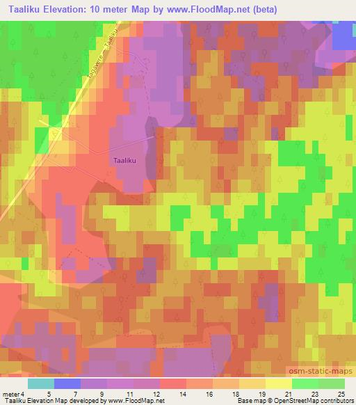 Taaliku,Estonia Elevation Map
