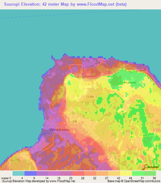 Suurupi,Estonia Elevation Map
