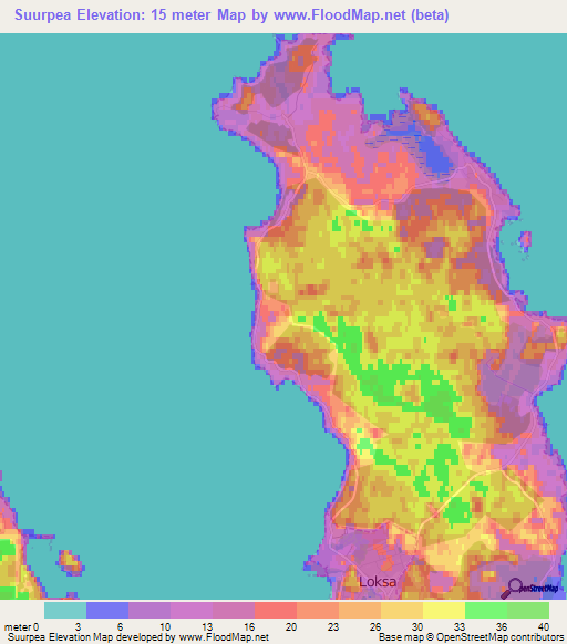 Suurpea,Estonia Elevation Map