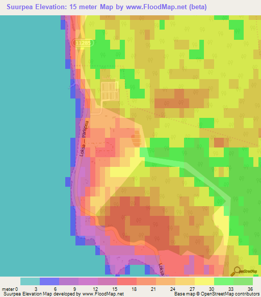Suurpea,Estonia Elevation Map